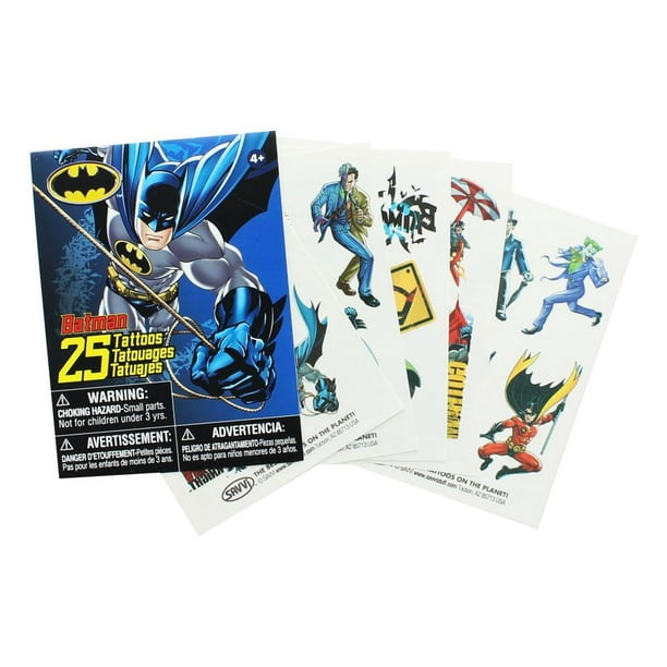 Batman Temporary Tattoos, Pack of 25