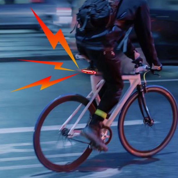 Feu Arrière Intelligent Pour Vélo – Clignotants, Frein Automatique, Klaxon 110dB Et Alarme Antivol (USB-C)