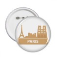 thumbnail image 1 of Paris French Yellow Landmark Pattern Pins Badge Button Emblem Accessory Decoration 5pcs, 1 of 2