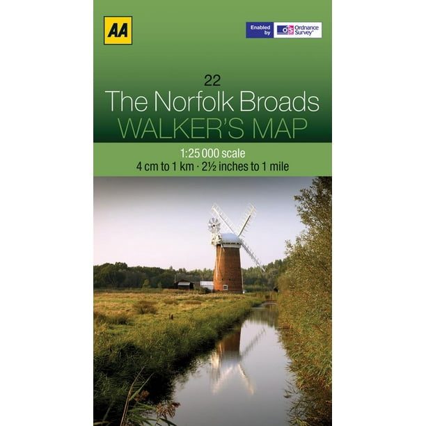 Walker's Map The Norfolk Broads Folded Map