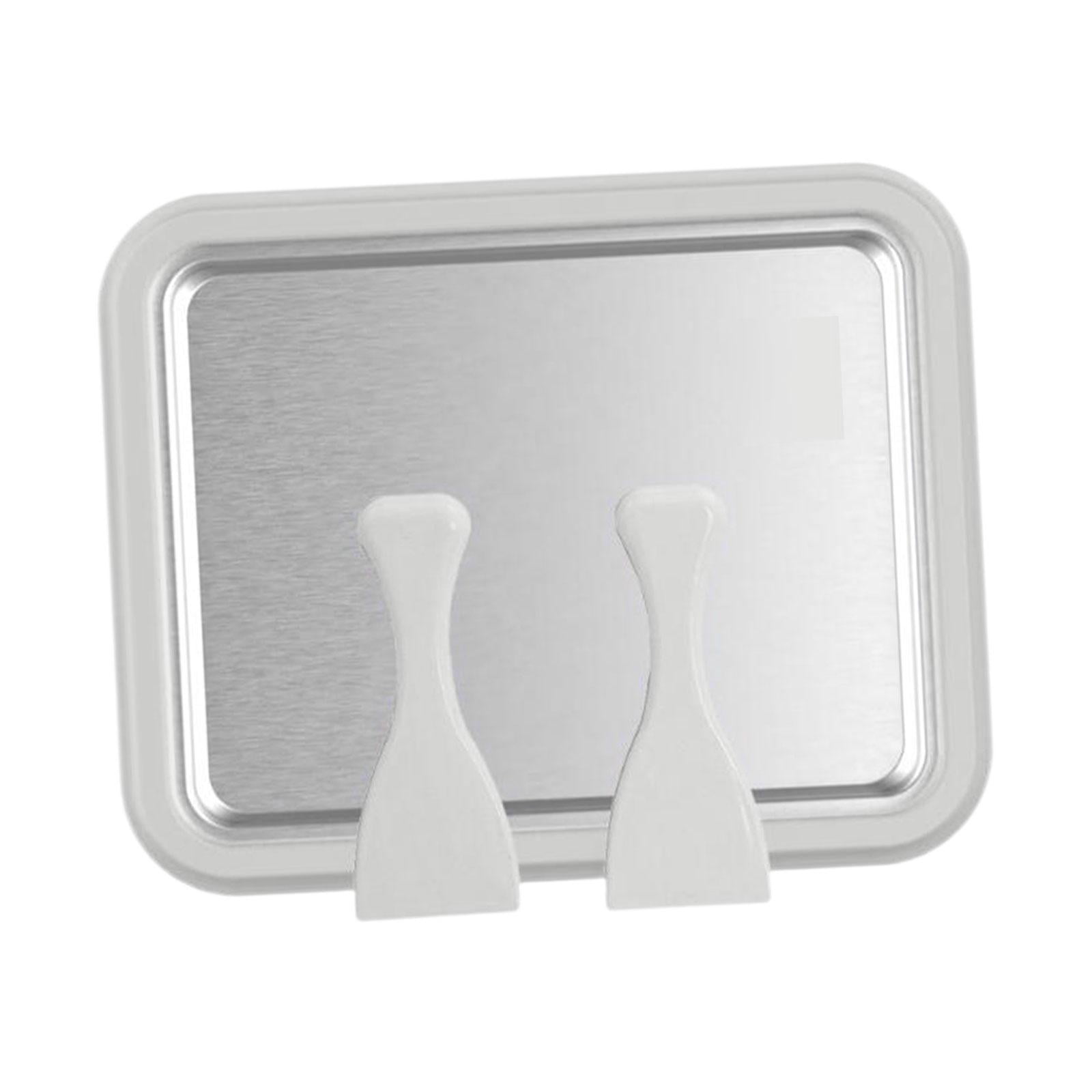 Fiocias Ice Cream Plate Maker Fried Ice Tray Interactive DIY Portable Instant Gelato Pan White