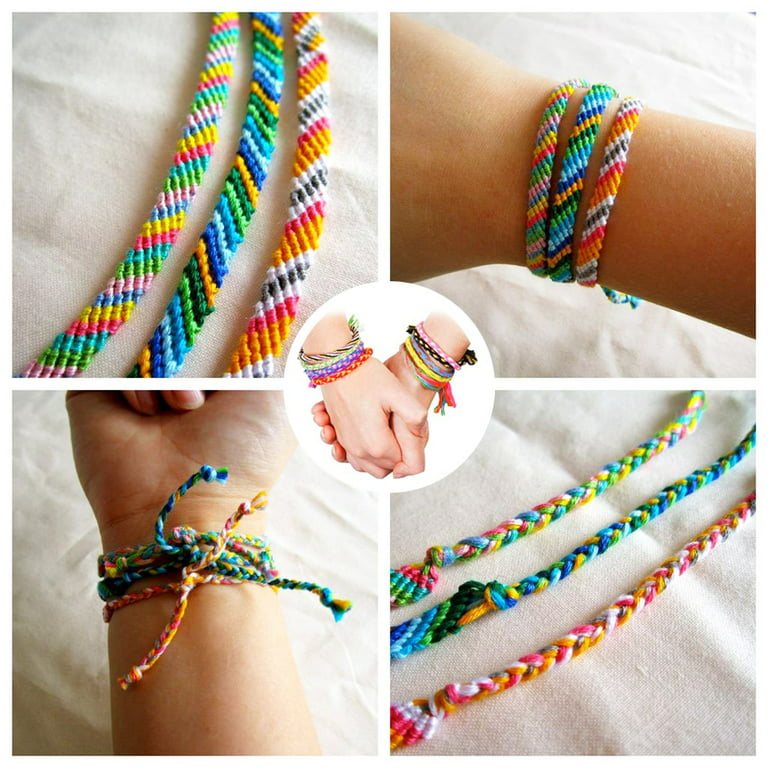 Fyemme Color Beaded Toolbox Girl Friendship Bracelet Making Toolkitcolor  Beaded Toolbox Colorful Rope Bead Toolkit 
