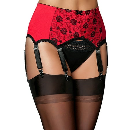 

Mesh Garter Belt/Sexy Lace Suspender Belt with Six Straps Metal Clip for Women s Stockings/Lingerie