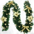 thumbnail image 1 of Lefu 2.7M Wedding Decorated Light up Wreath Garland Xmas Decor Fireplace Tree DIY, 1 of 6