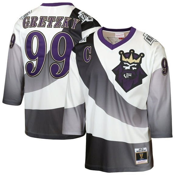 Youth Mitchell & Ness Wayne Gretzky White Los Angeles Kings 1995/96 Power Play Throwback Alternate Player Jersey with