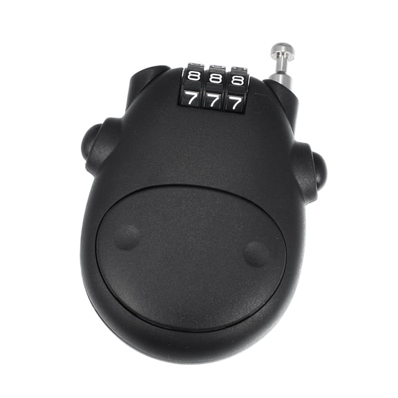Black Motorcycle Bike Helmet Lock Portable 3 Digit Security Resettable Lock Anti-Theft Luggage Lock