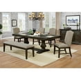 thumbnail image 3 of Furniture of America Lemieux Transitional Wood Padded Dinning Bench in Espresso, 3 of 5