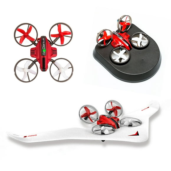 Model aircraft,Mode Remote In 1 Remote Airplane Mode Diy With Land Speed Or Mode Plane Resistant Air Remote With Mode Boat 3-in-1 1 With Drones/car/airship Kids Play Tool Diy Drone With Led 3 Mode