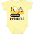 thumbnail image 3 of Inktastic Construction Truck I Love Diggers Boys or Girls Baby Bodysuit, 3 of 5