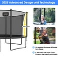 thumbnail image 4 of YORIN Trampoline, 14FT Trampoline for 6-7 Kids Adults with Enclosure Net, 1400LBS Outdoor Trampoline with Basketball Hoop, Ladder, Galvanized Anti-Rust Coating Heavy Duty Round Trampoline, 4 of 7