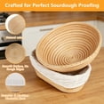thumbnail image 2 of Sourdough Starter Kit, Sourdough Bread Baking Supplies with Round & Oval Bread Proofing Baskets, Thoughtful Gift for Beginners & Home Bakers, 2 of 7