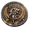 thumbnail image 2 of 1955-1975 Vietnam Veteran Memorial Coin, Military Commemorative Challenge Coin, Collectible Souvenir Medal, Decor for Home Office Desk, 2 of 8