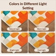 thumbnail image 7 of Design&I 8'x10' Washable Area Rug Orange Teal Funky Classroom Design Retro Abstract Swirls with Bold Curves for King Size Bedroom, Under Bed, Sleek Flatweave Pet Friendly, 7 of 7