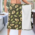 thumbnail image 5 of Ryvnso Men's Adjustable Shower Wrap Avocado Fruit Leaf Bath Towels with Snap Closure 28 x 60 inch, 5 of 7