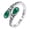 Lotus 2, variant on Midir&Etain Moss Agate Ring for Men Women Adjustable Celtic Trinity Knot Spoon Rings Teardrop Agate White Gold Plated Thumb Rings Gift for Her