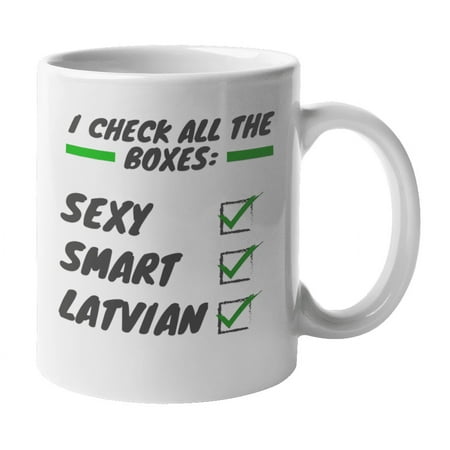 

Smart Latvian Latvia Themed Ceramic Coffee & Tea Gift Mug (11oz)
