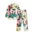 thumbnail image 2 of Bingfone Men'S Pajama Set 2 Piece Loungewear Pjs, Long Sleeve With Pajama Pants-Bird Butterfly Rose, 2 of 9