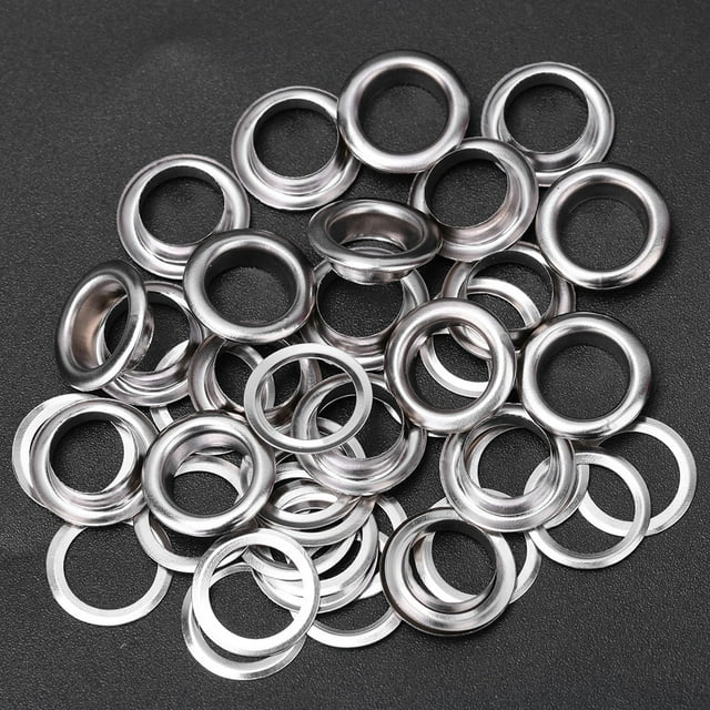 Ojales 100 Piezas De Tela De Latón Herramienta De Bricolaje Accesorio Para Tejer Ojal Artesanal De Cuero Antioxidante Plata 3,5 Mm