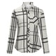 thumbnail image 5 of Puntoco Blusa con estampado de cuadros de manga larga con botones sueltos para mujer Puntoco Puntoco-4628, 5 of 6