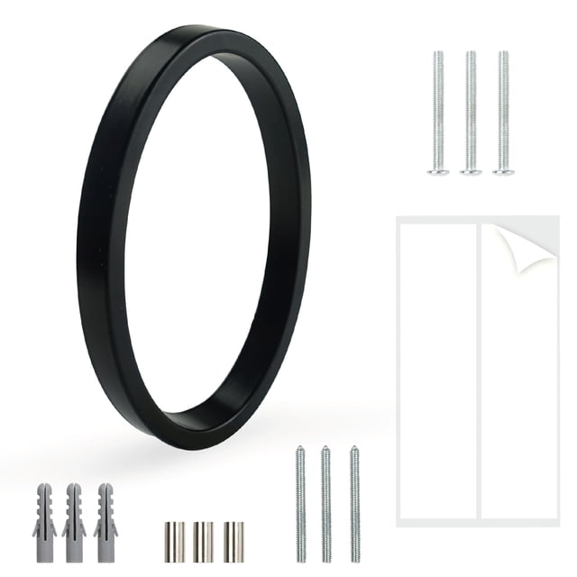Número de casa HASWARE de aluminio negro flotante de 5"