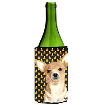 

Candy Corn Chihuahua Halloween Wine bottle sleeve Hugger 24 oz.