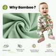 thumbnail image 5 of PatPat Bamboo Baby Pajamas Baby Girl Gifts Snug Fit Zipper Long-Sleeved Baby Bodysuits Sleepwear,2Pack,0-24 Months, 5 of 18