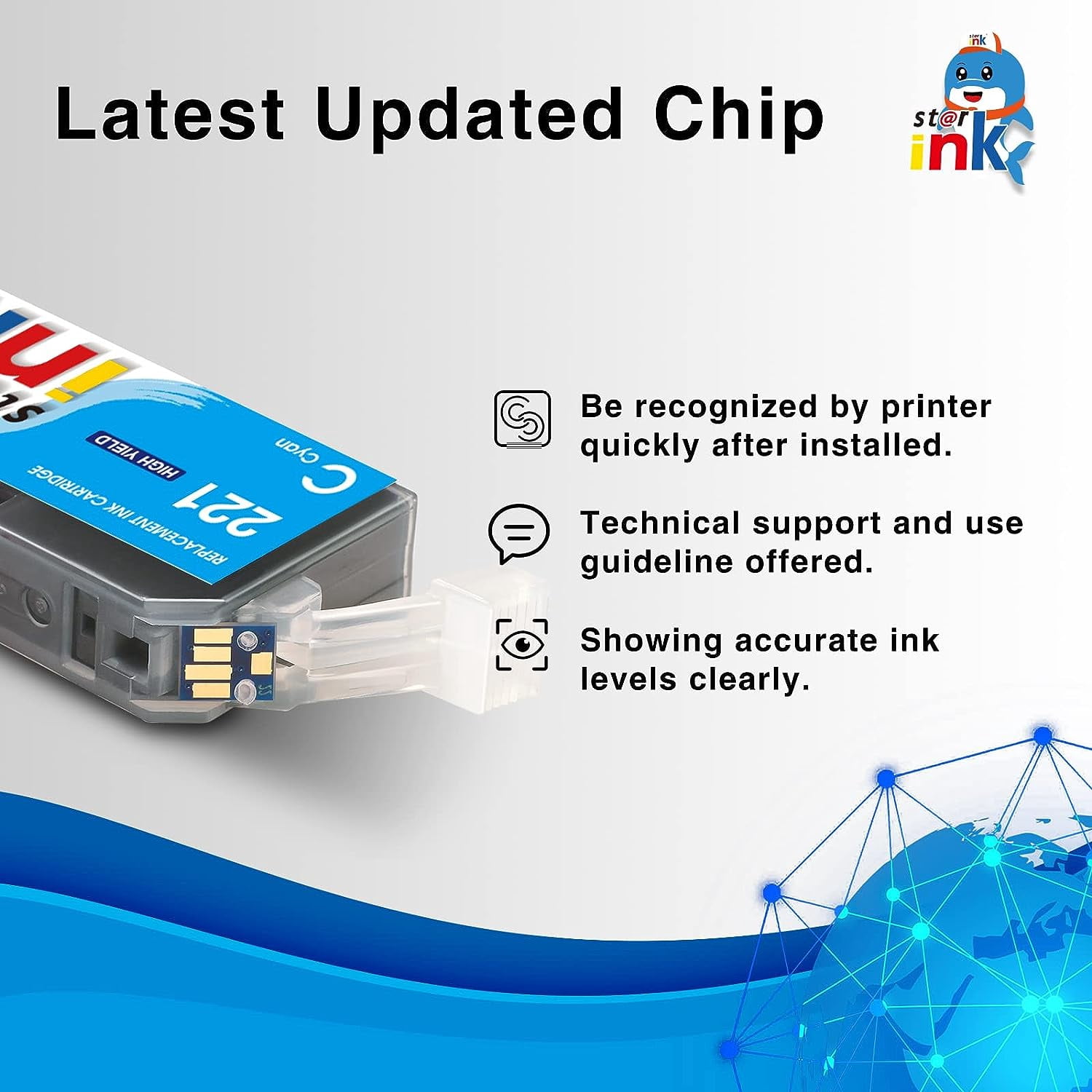 PGI-220 CLI-221 Ink Cartridges Compatible for Canon 220 221 Ink for Pixma MX870 MX860 MP560  Printer (20 Pack)