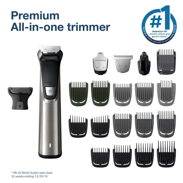 tendens kimplante Intuition Philips Norelco 9000, Prestige, Men'S All In One Trimmer For Beard, Head,  Hair, Body, and Face - No Blade Oil Needed, MG7771/70 - Walmart.com