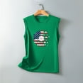 thumbnail image 5 of Wycnly 4th of July Tank Top for Women Loose Fit Racerback Vest Independence Day Patriotic Tshirts Summer Sunflower US Flag Print Crewneck Sleeveless Fashion Blouses Green xxl, 5 of 6