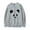 Gray, variant on Deorro Panda Sweatshirt Hip Hop Crewneck Fashion Longsleeve Casual Wear Funny Clothes