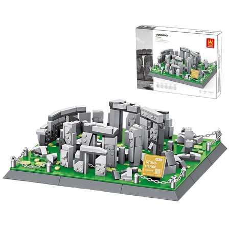 753PCS Wiltshire Stonehenge England Model,Architecture Mini Building Block Set,Medieval Castle Building Blocks for Adults Gift