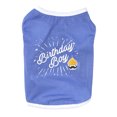 thumbnail image 2 of Cheers Pet Tops Letter Print Breathable Light Blue Small Dog Vest for Birthday, 2 of 2
