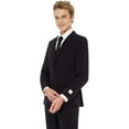 thumbnail image 5 of Teen Boys Solid Color Party Suit - Prom and Wedding Party Outfit - Including Blazer, Pants and Tie, 5 of 13
