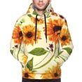 thumbnail image 4 of KLL Sunflowers And Butterflies Print Mens Hoodie Long Sleeve Casual Pullover Hooded Sweatshirt Fashion Drawstring Hoodies with Pocket-4X-Large, 4 of 6