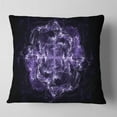 thumbnail image 2 of Designart Fractal Purple Flower Explosion - Floral Throw Pillow - 18x18, 2 of 5
