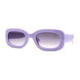 thumbnail image 2 of Girls Mod Narrow Rounded Rectangle Plastic Fashion Sunglasses Purple Smoke, 2 of 4