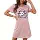 thumbnail image 2 of Camisón corto de talla grande para mujer, camisón de manga corta con estampado de pecho a la moda, camisón para mujer, 2 of 3