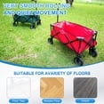 thumbnail image 4 of 6.3 Inch Dia Shopping Cart Wheels Replacement Heavy Rubber Foaming Trolley Wheel Repair for Grocery Carts Garbage Trash Can, Blue/White 2 Pcs, 4 of 7