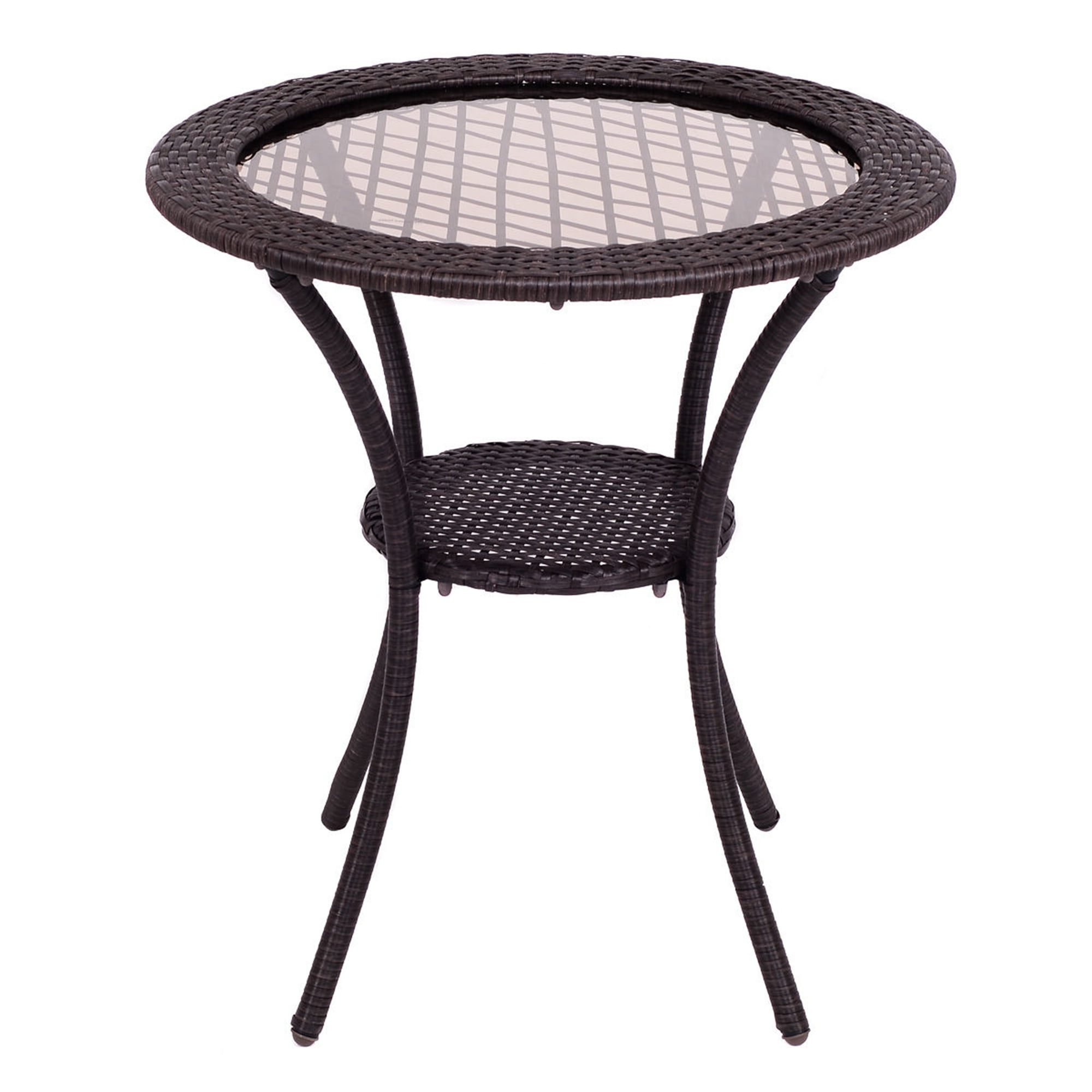 round wicker folding table