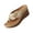 Gold, variant on Flower Embellished Wedge Flip Flops, Women's Fashion Floral Slip-On Flip Flops Wedge Sandals, Orthopedic Sandals for Women, Wedge Sandal Arch Support Flower Flip Flops Beach Shoes, White 9.5