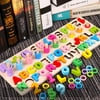 Wooden Number Puzzle Match Board Math Game Early Learning Toys Color Shape Sorting Number Counting Preschool Education Best Gift for 3-6 years Old Boy and Girl