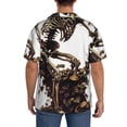 thumbnail image 3 of Easygdp Skeleton Dance with Mushrooms Mens Short Sleeve Button Down,Cuban Shirts for Men，Men's Casual Short-Sleeved Shirt-Small, 3 of 5