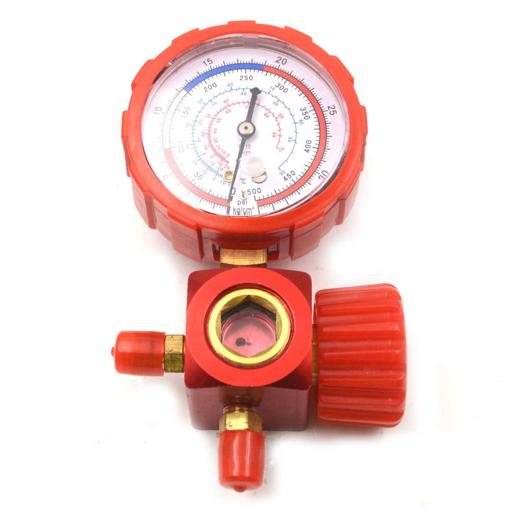 Nikauto Car Air Conditioning AC R12 R22 R404a R134a Psi Manifold Gauge Set Tool Kits High Low Pressure (Red)