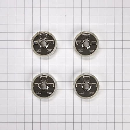JennAir - Set of 4 Control Knob Bezels for Range Surface/Grille - Chrome