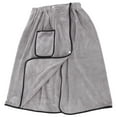 thumbnail image 4 of Oraceous Men's Wearable Bath Towel with Adjustable Wrap and Pocket, Soft Coral Fleece Bath Skirt for Spa, Beach, and Home Use, 4 of 11