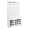 thumbnail image 4 of Atlin Designs Hall Tree With Shoe Storage In White, 4 of 6