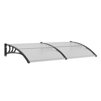 VEVOR Window Door Awning Canopy 40" x 80", UPF 50  Polycarbonate Entry Door Outdoor Awning Exterior, Front Door Overhang Awning for Sun Shutter, UV, Rain, Snow Protection, Hollow Sheet