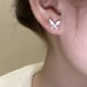 thumbnail image 4 of Pendientes de moda con diseño de gota de aceite, par de pendientes de plata, diseño ligero, pendientes de alta gama, pendientes nuevos para mujer, 4 of 6