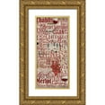 thumbnail image 1 of Wolk, Lisa 17x32 Gold Ornate Wood Framed with Double Matting Museum Art Print Titled - Red Wine, 1 of 4