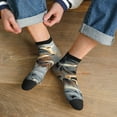 thumbnail image 3 of Fuzoiu Wolf Family Winter Wonderland Print Adult Socks, Crew Moisture-wicking Socks, Unisex Cushion Crew Socks,Casual Sports Ankle Socks, 3 of 7